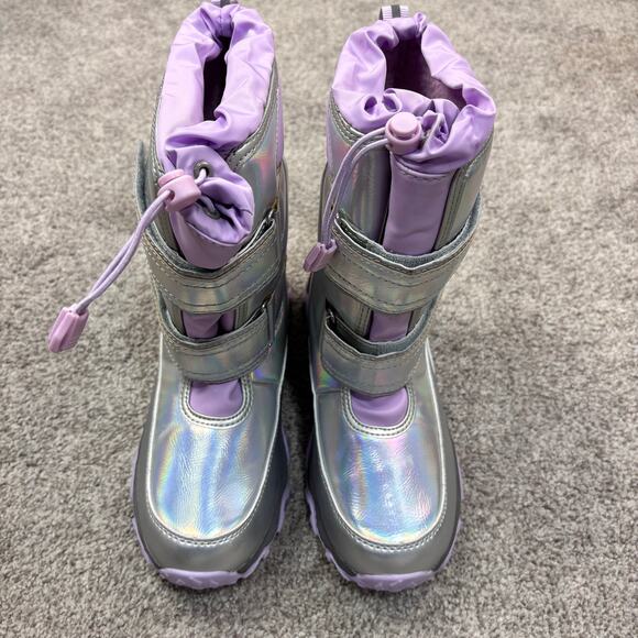 NWT! Adorable Lands End Girls Snow Boots size 4 - Picture 1 of 8